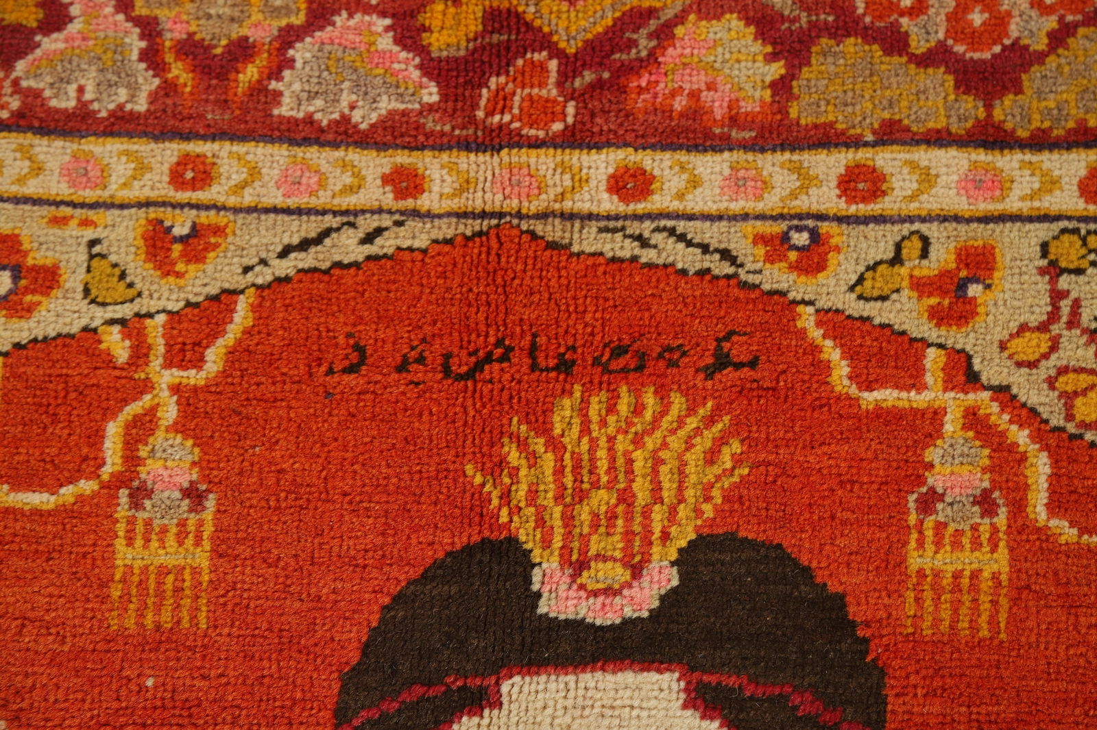 Pre-1900 Antique Vegetable Dye Kerman Persian Rug 5x6 - 12