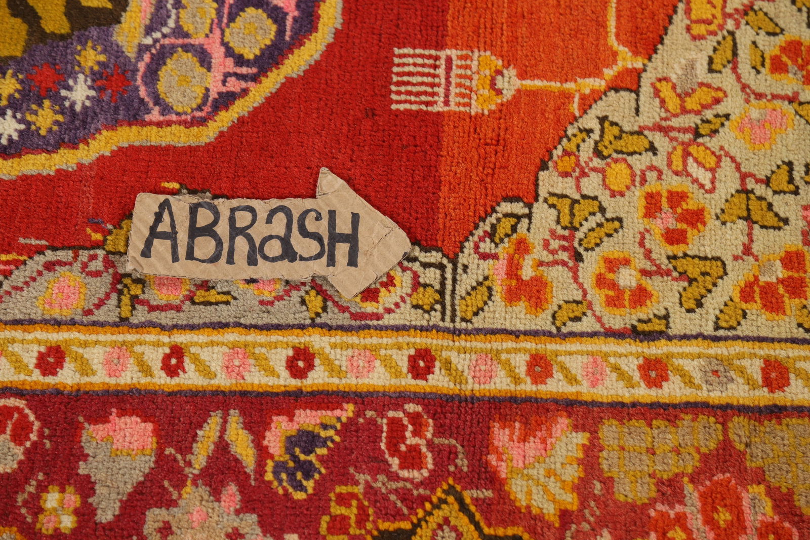 Pre-1900 Antique Vegetable Dye Kerman Persian Rug 5x6 - 15