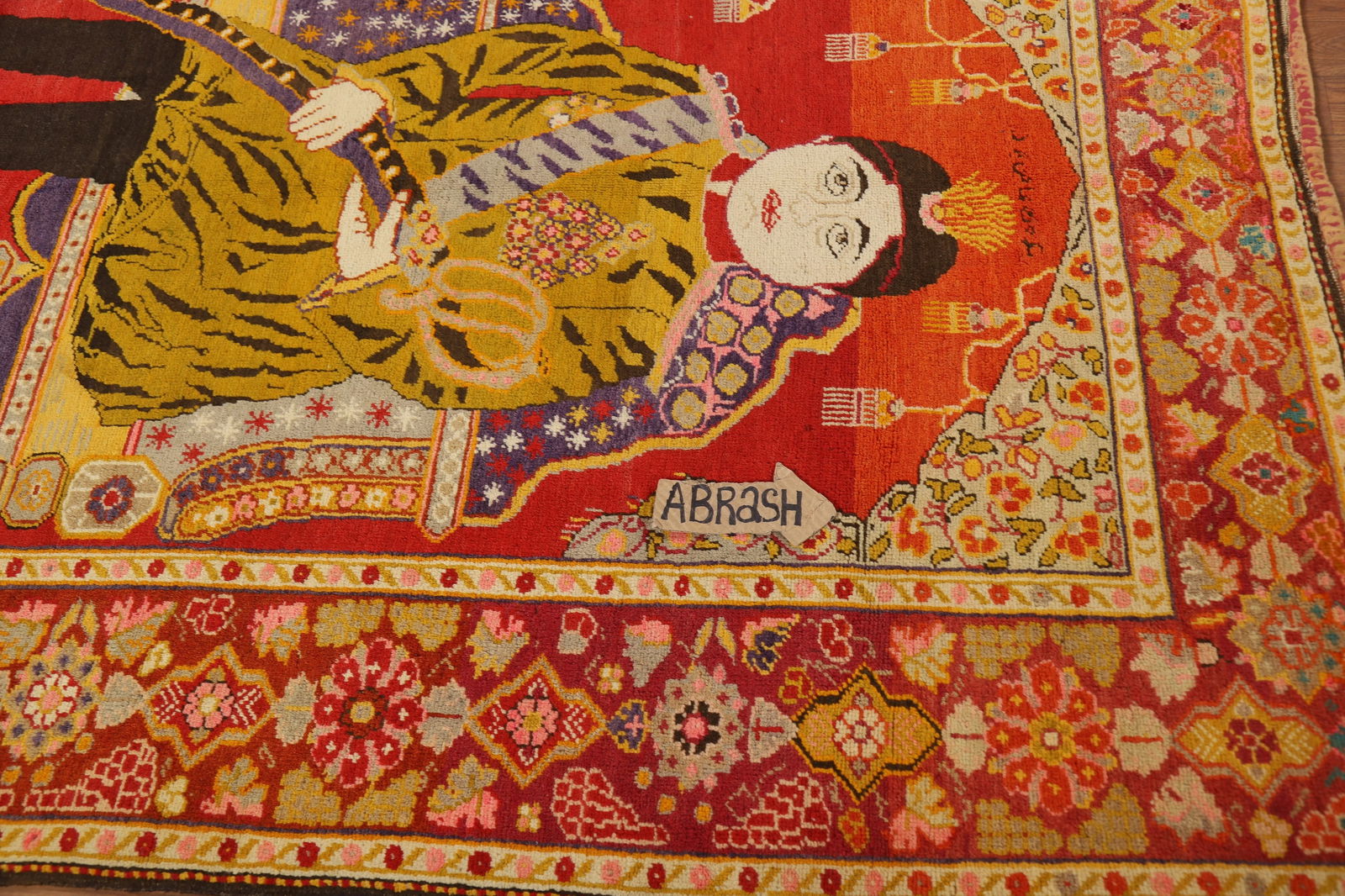 Pre-1900 Antique Vegetable Dye Kerman Persian Rug 5x6 - 16