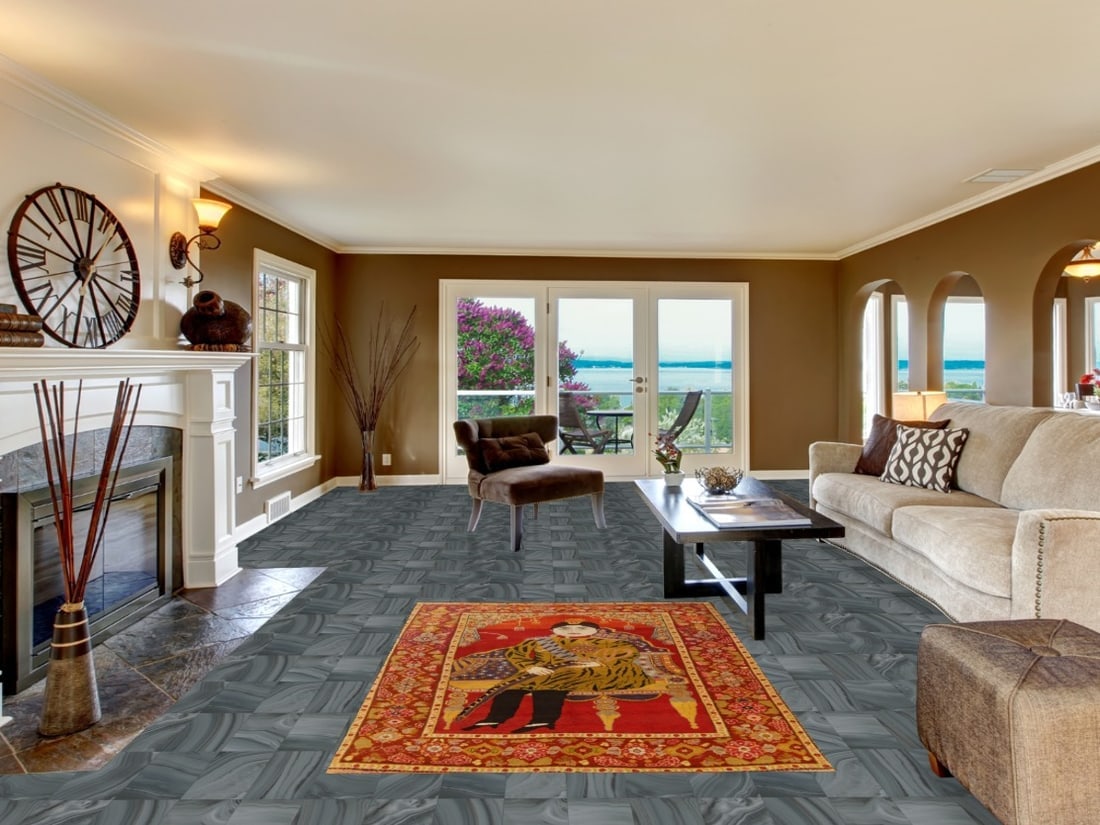 Pre-1900 Antique Vegetable Dye Kerman Persian Rug 5x6 - 2