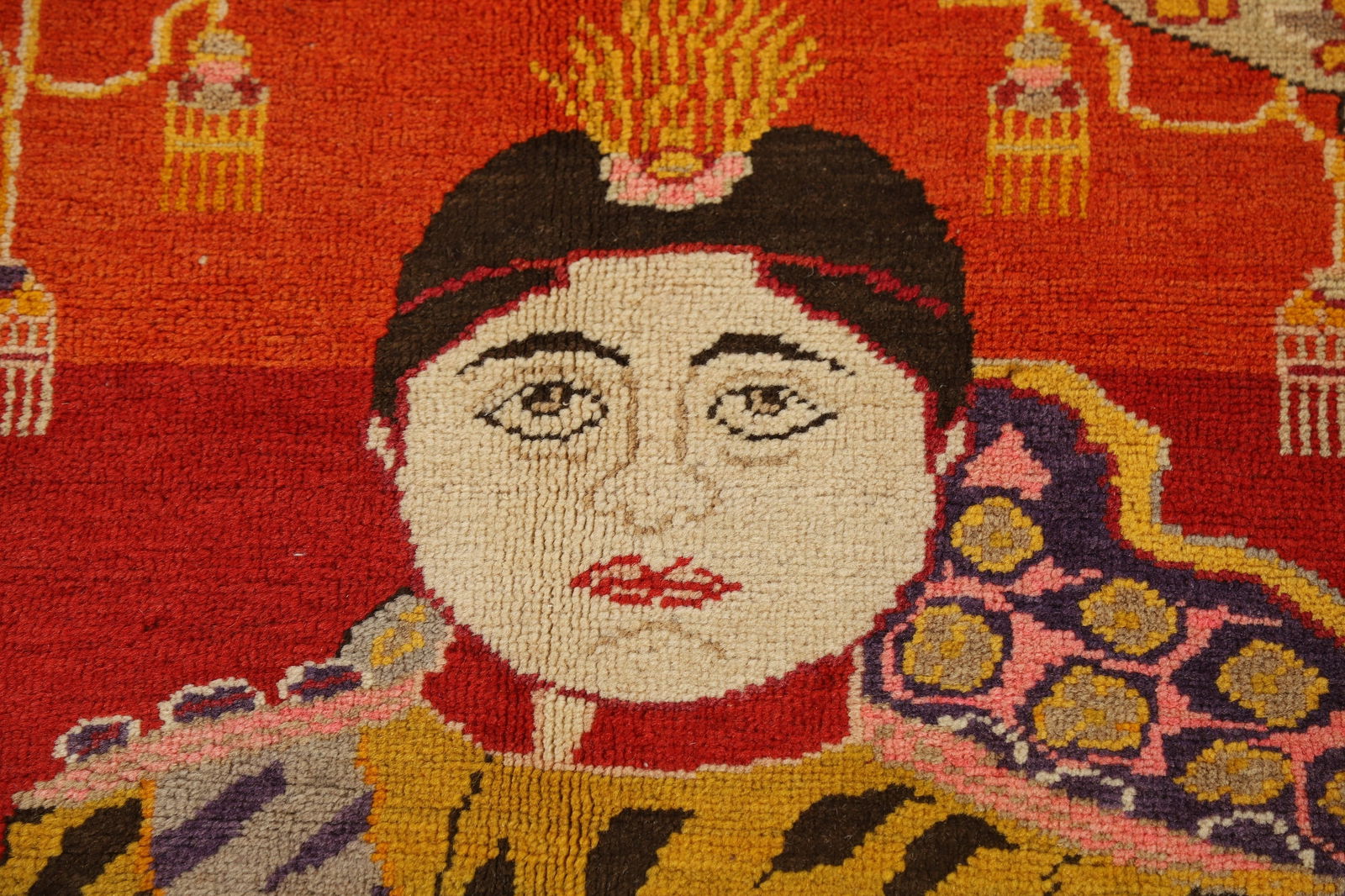 Pre-1900 Antique Vegetable Dye Kerman Persian Rug 5x6 - 9