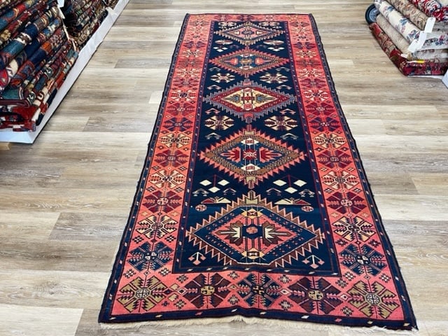 Antique Kuba Caucasian Rug-2088: Title:Antique Kuba Caucasian Rug-2088 Description:Antique Kuba Caucasian rug from northeast Caucasian , size 4 ft by 9 ft. 10 inches, circa 1910, excellent condition with all original ends and edges.