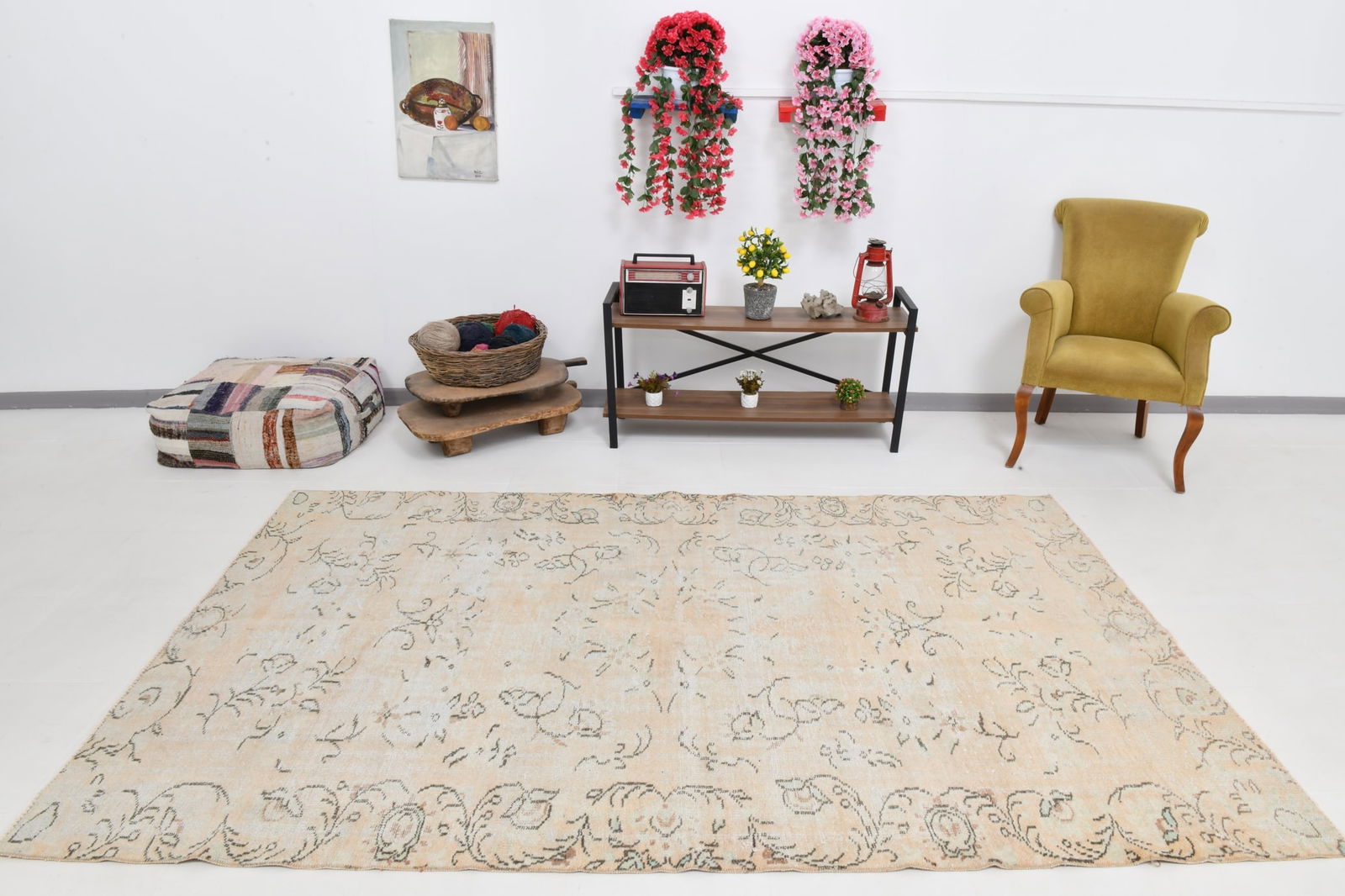 5'8'' x 9'1'' Unique Handmade Vintage Rug - 21956 - 2