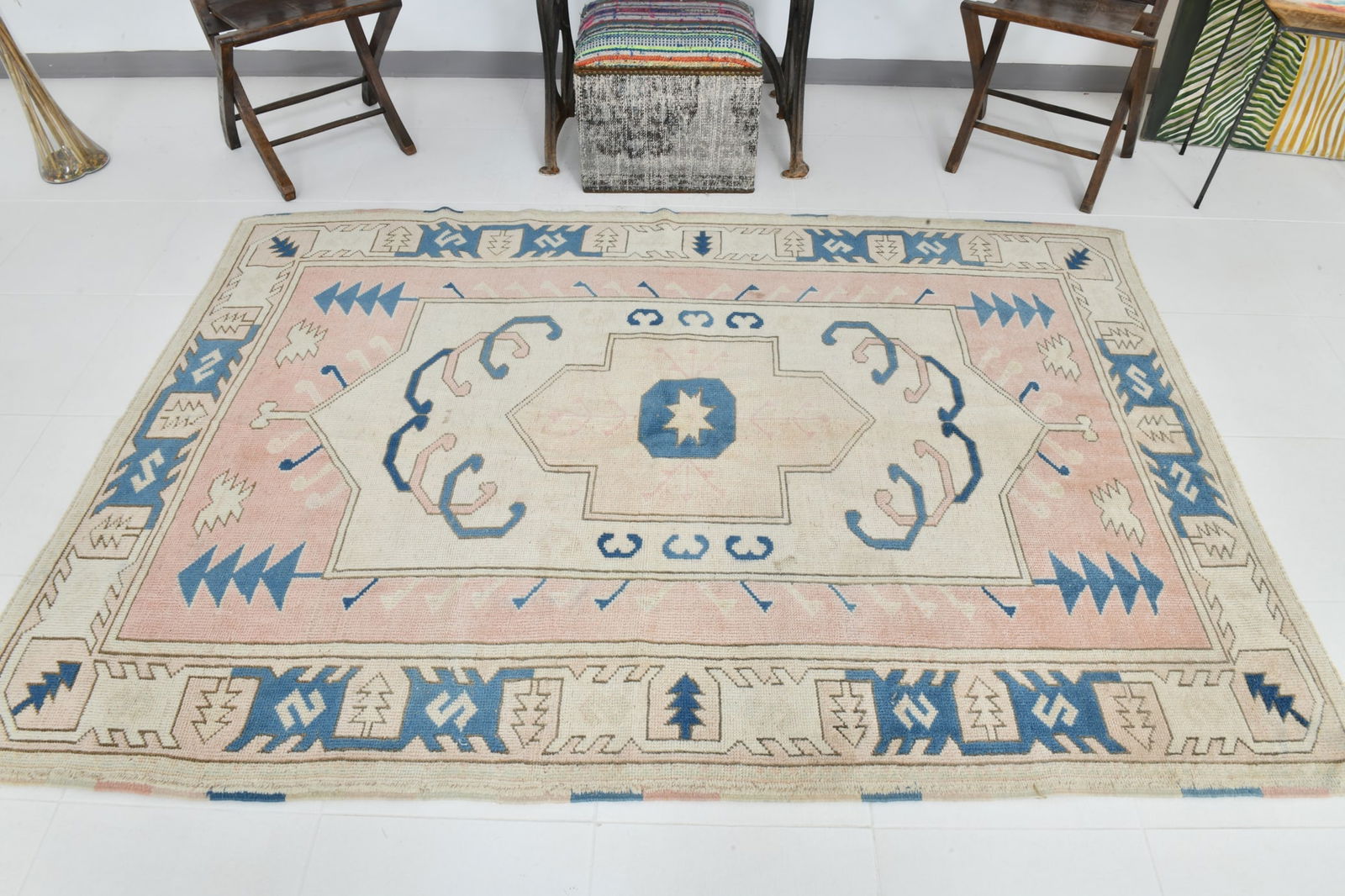 5'0'' x 7'4'' Turkish Vintage Runner Rug - 22969 - 3