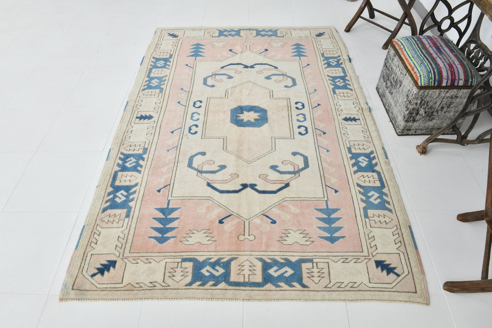5'0'' x 7'4'' Turkish Vintage Runner Rug - 22969 - 5