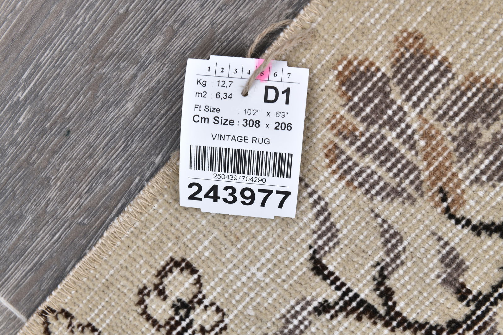 6'9'' x 10'1'' Handmade Vintage Wool Rug - 243977 - 14