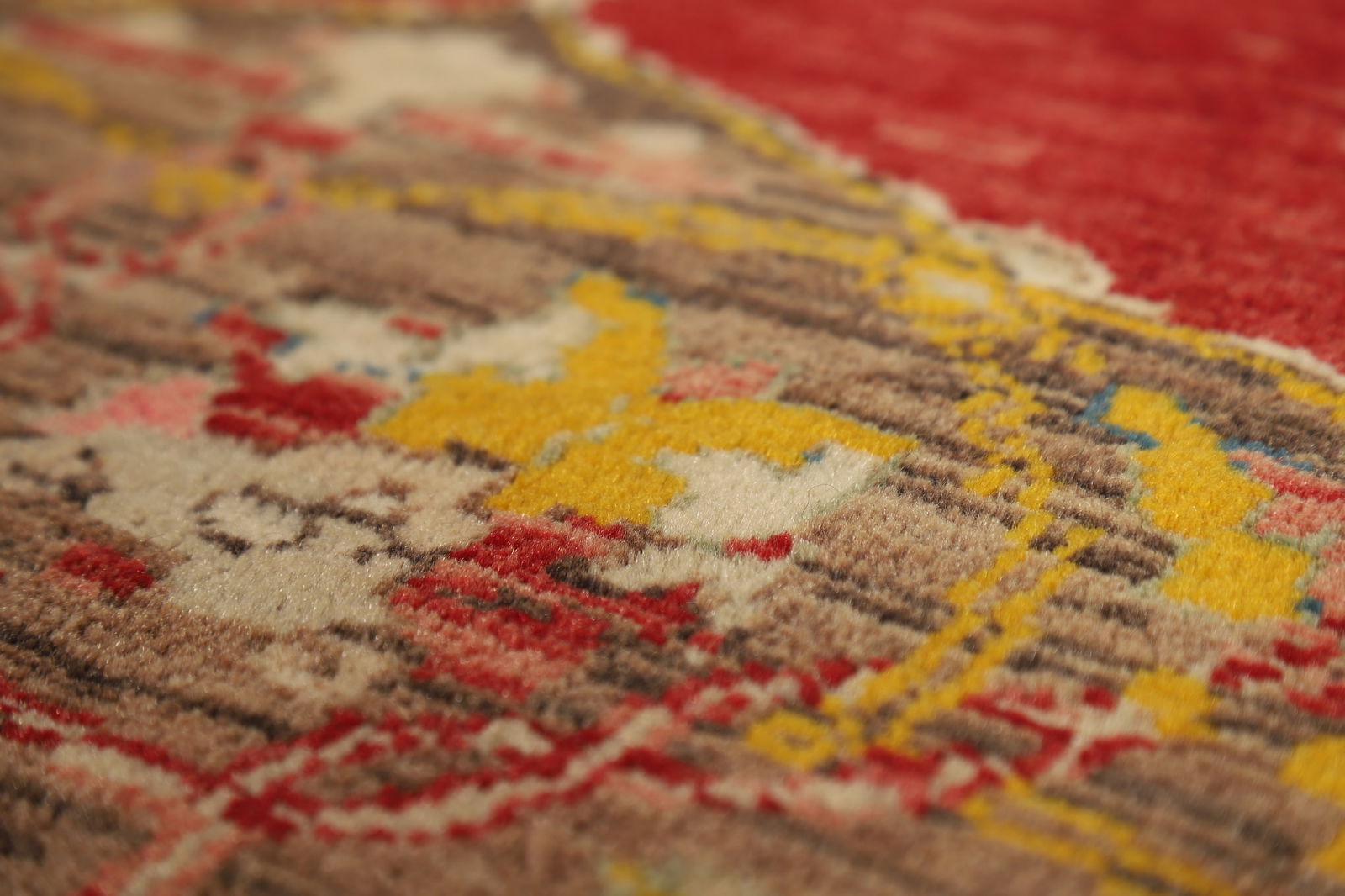 100% Wool Antique Vegetable Dye Oushak Turkish Rug 4x6 - 12