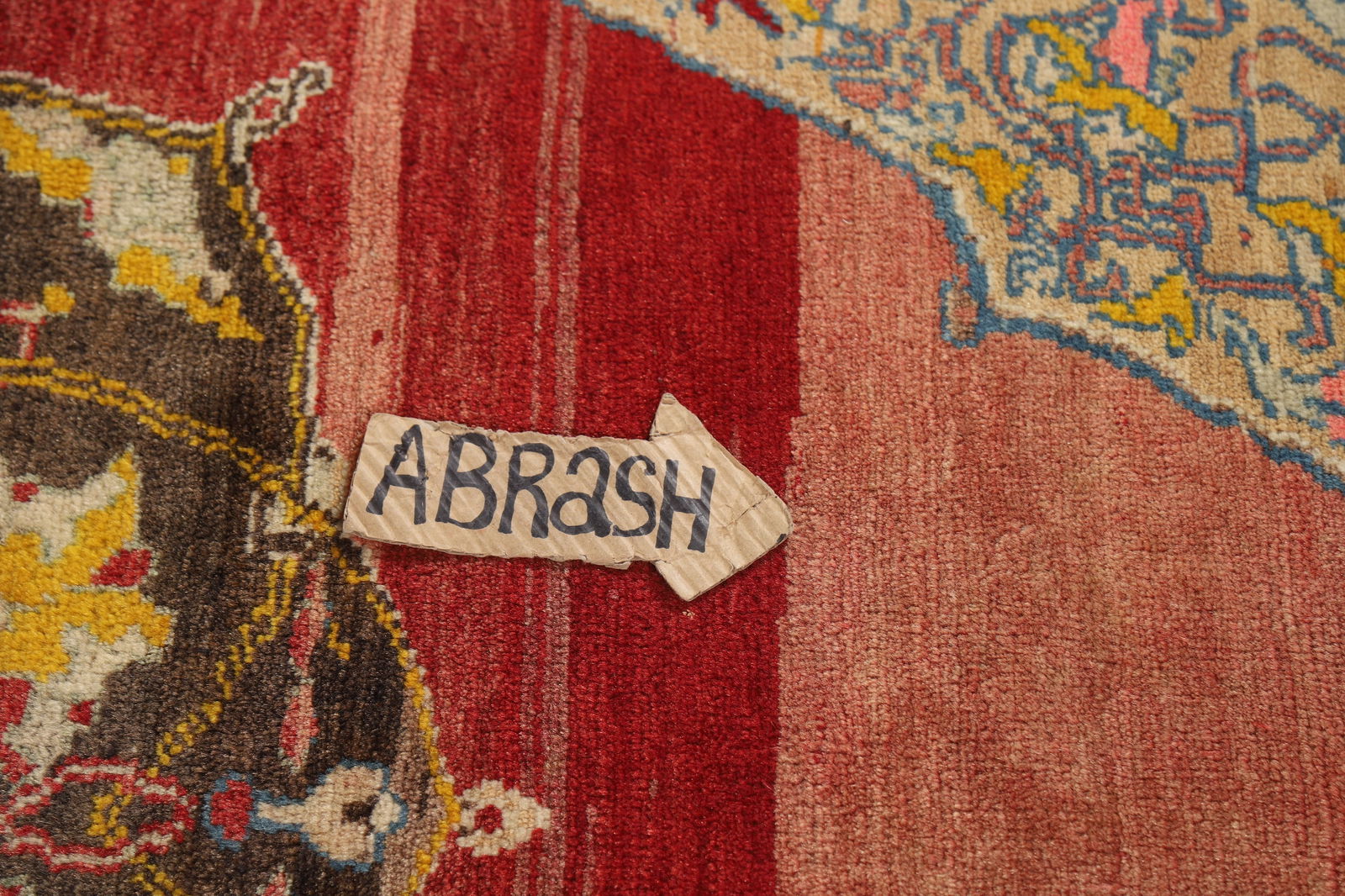 100% Wool Antique Vegetable Dye Oushak Turkish Rug 4x6 - 13