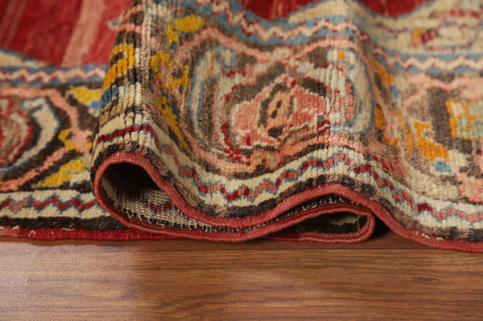 100% Wool Antique Vegetable Dye Oushak Turkish Rug 4x6 - 15