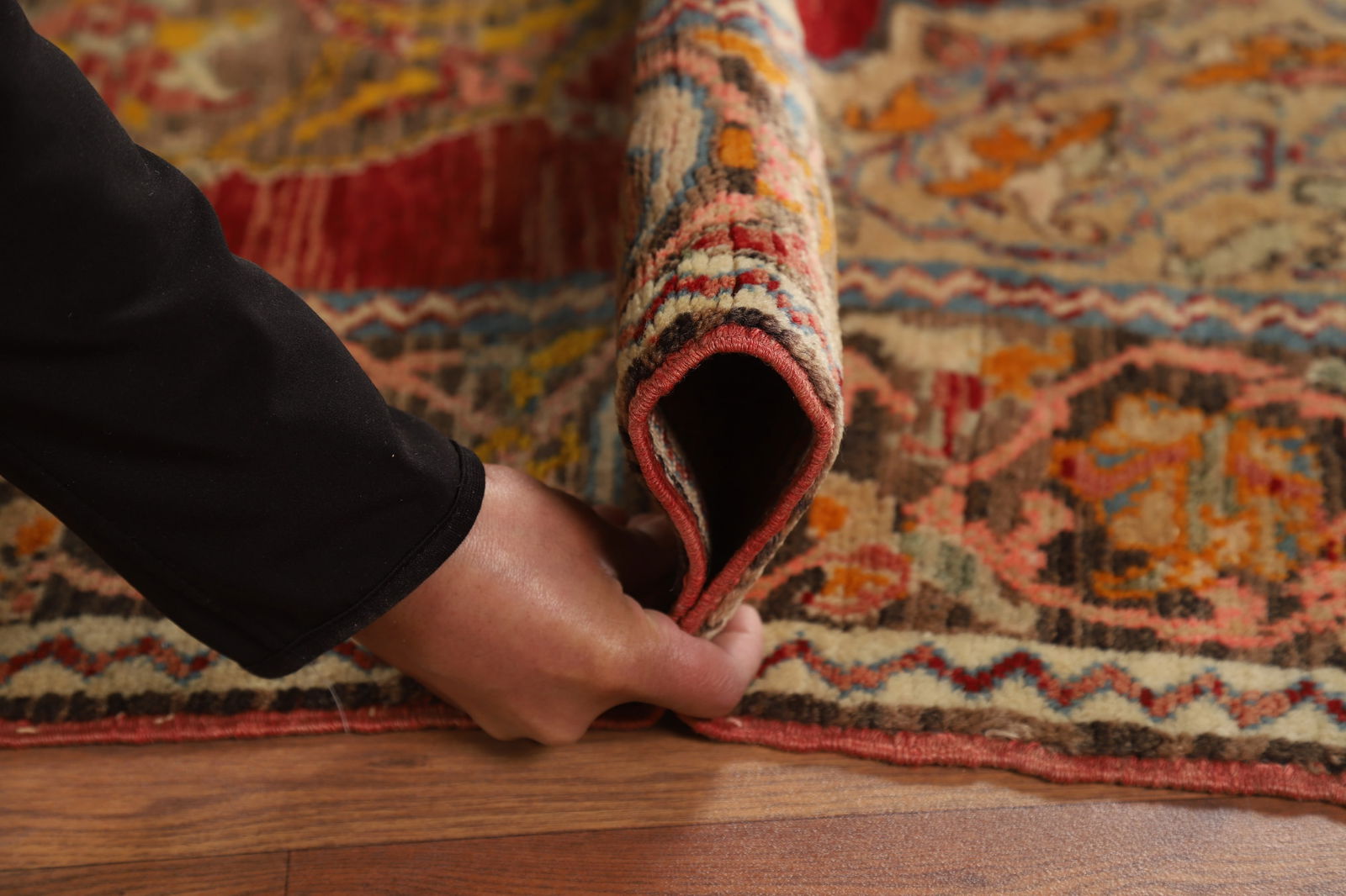 100% Wool Antique Vegetable Dye Oushak Turkish Rug 4x6 - 20