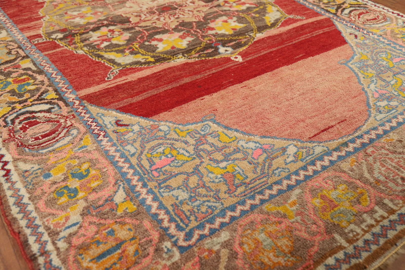 100% Wool Antique Vegetable Dye Oushak Turkish Rug 4x6 - 6