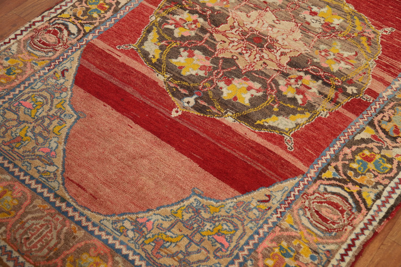 100% Wool Antique Vegetable Dye Oushak Turkish Rug 4x6 - 7