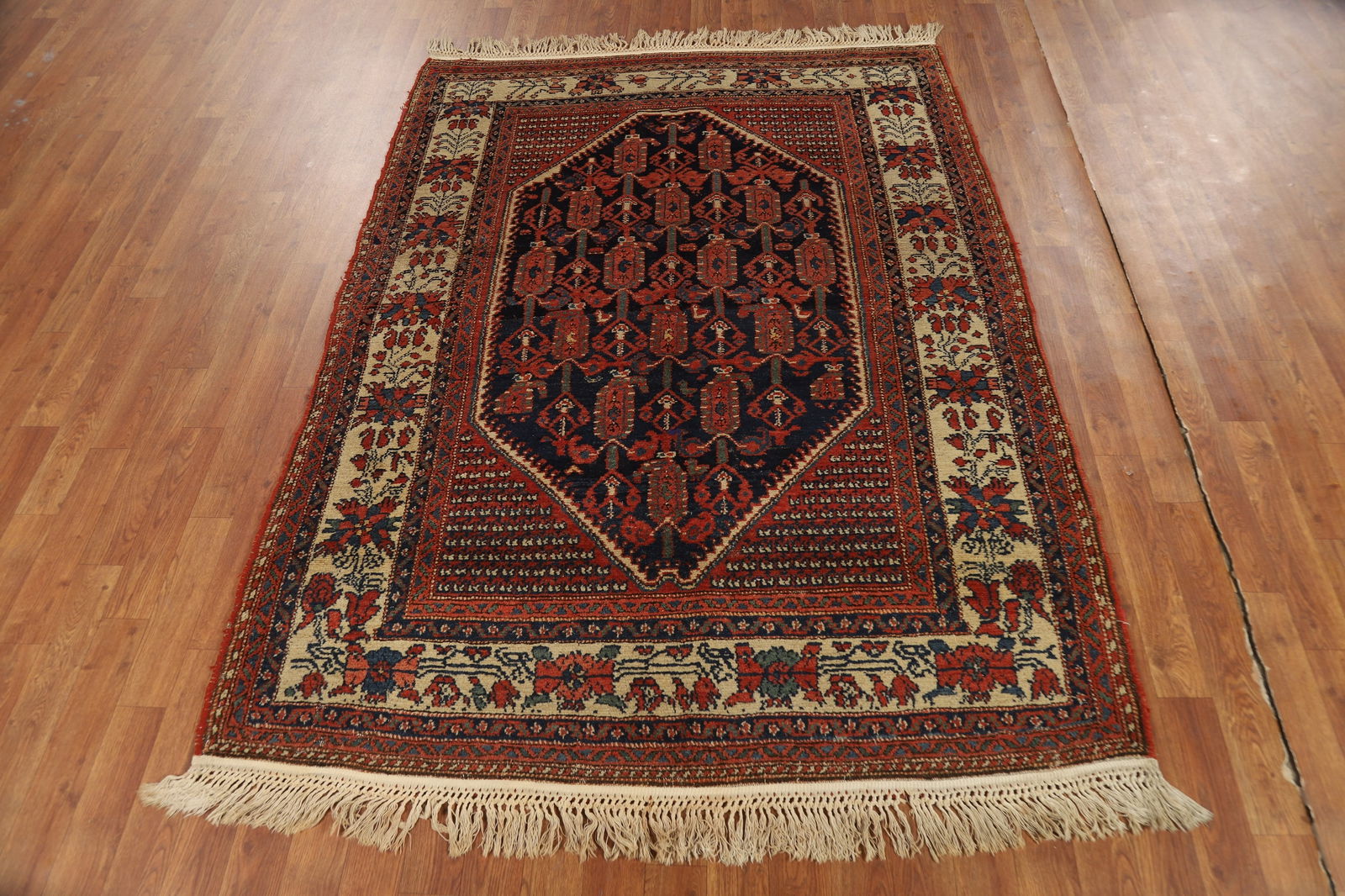 Vegetable Dye Antique Malayer Persian Rug 5x6 - 19