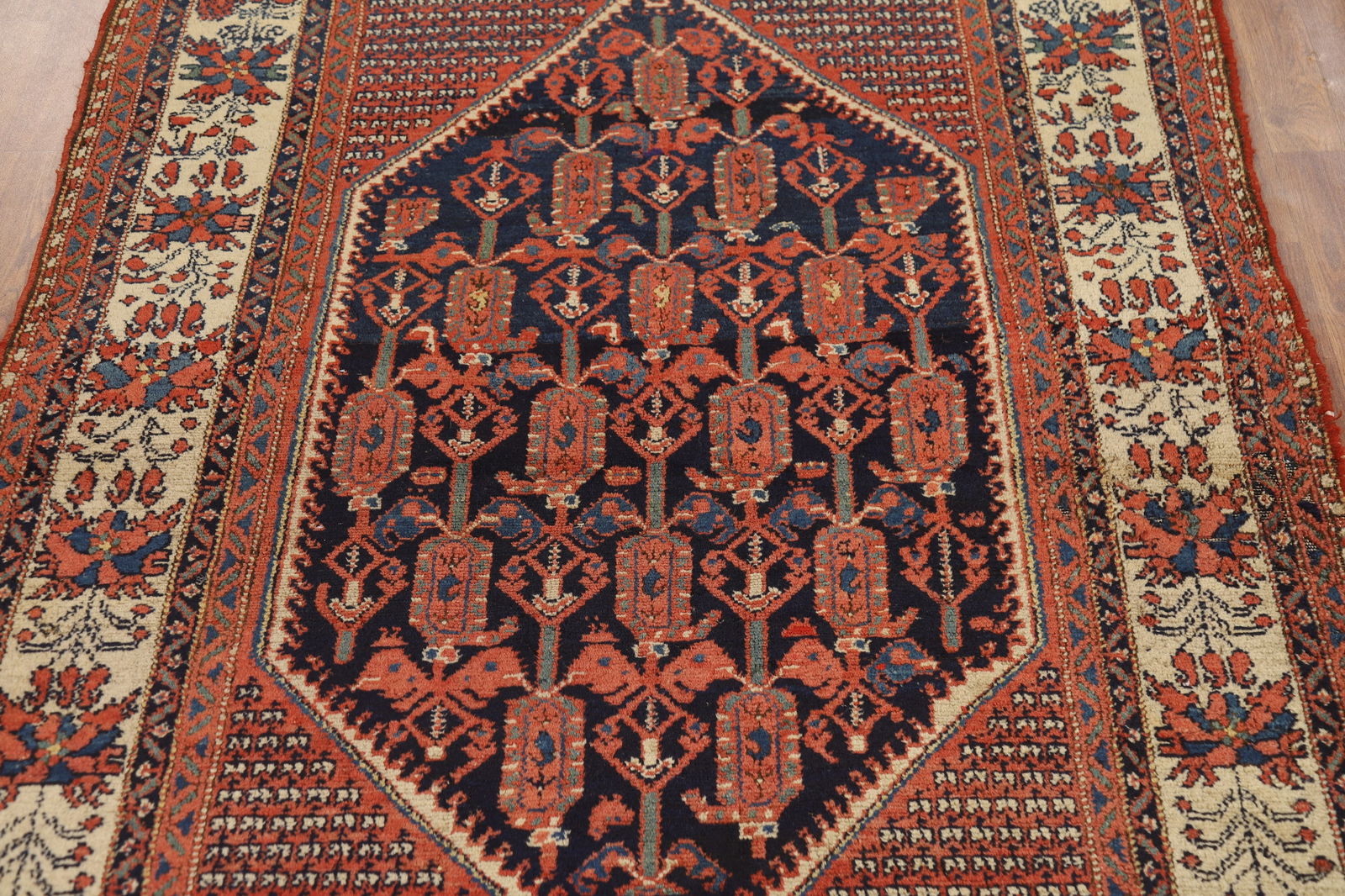 Vegetable Dye Antique Malayer Persian Rug 5x6 - 4