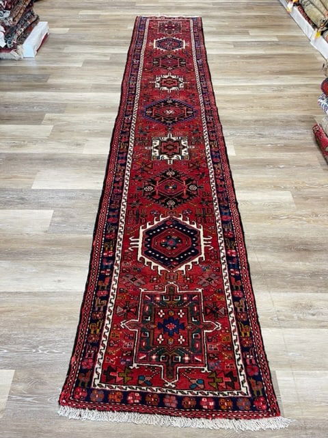 Vintage Persian Karajeh Runner-5106: Title:Vintage Persian Karajeh Runner-5106Description:Beautiful vintage Persian karajeh runner from northwest Persia, size 2 ft. 4 inches by 12 ft. 7 inches, circa 1980, excellent condition with a
