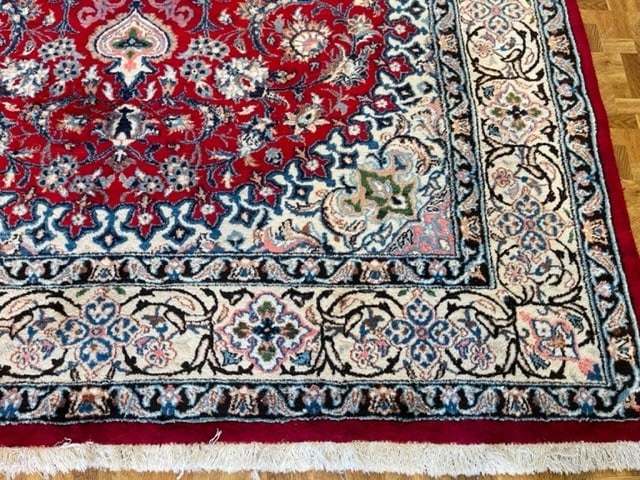 Vintage Persian Nain Rug-5027 - 2