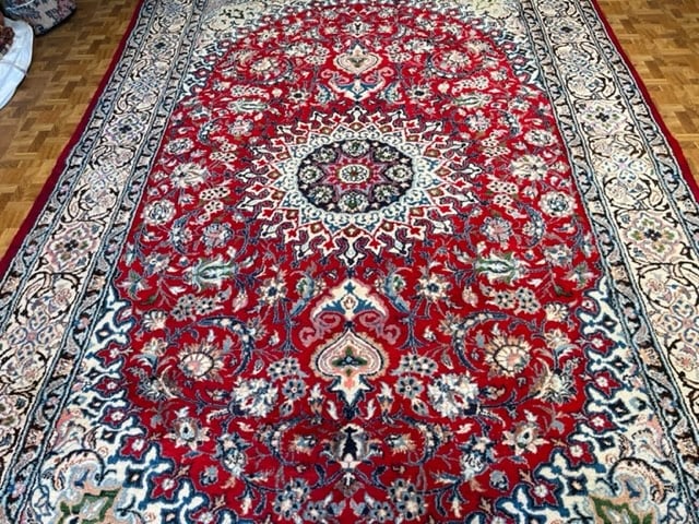 Vintage Persian Nain Rug-5027 - 3