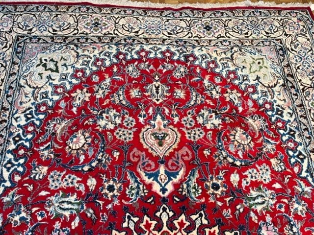 Vintage Persian Nain Rug-5027 - 5