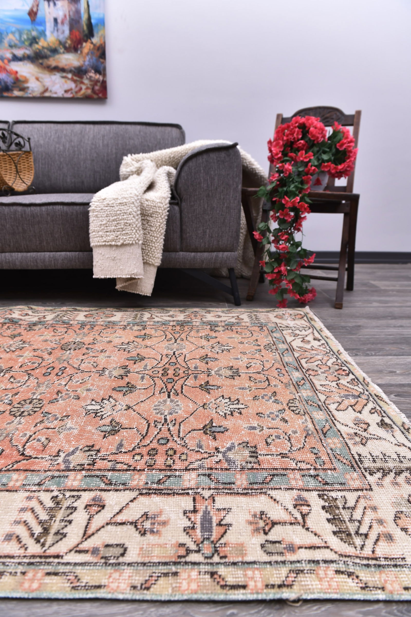 3'10'' x 6'8'' Turkish Vintage Runner Rug - 244748 - 12