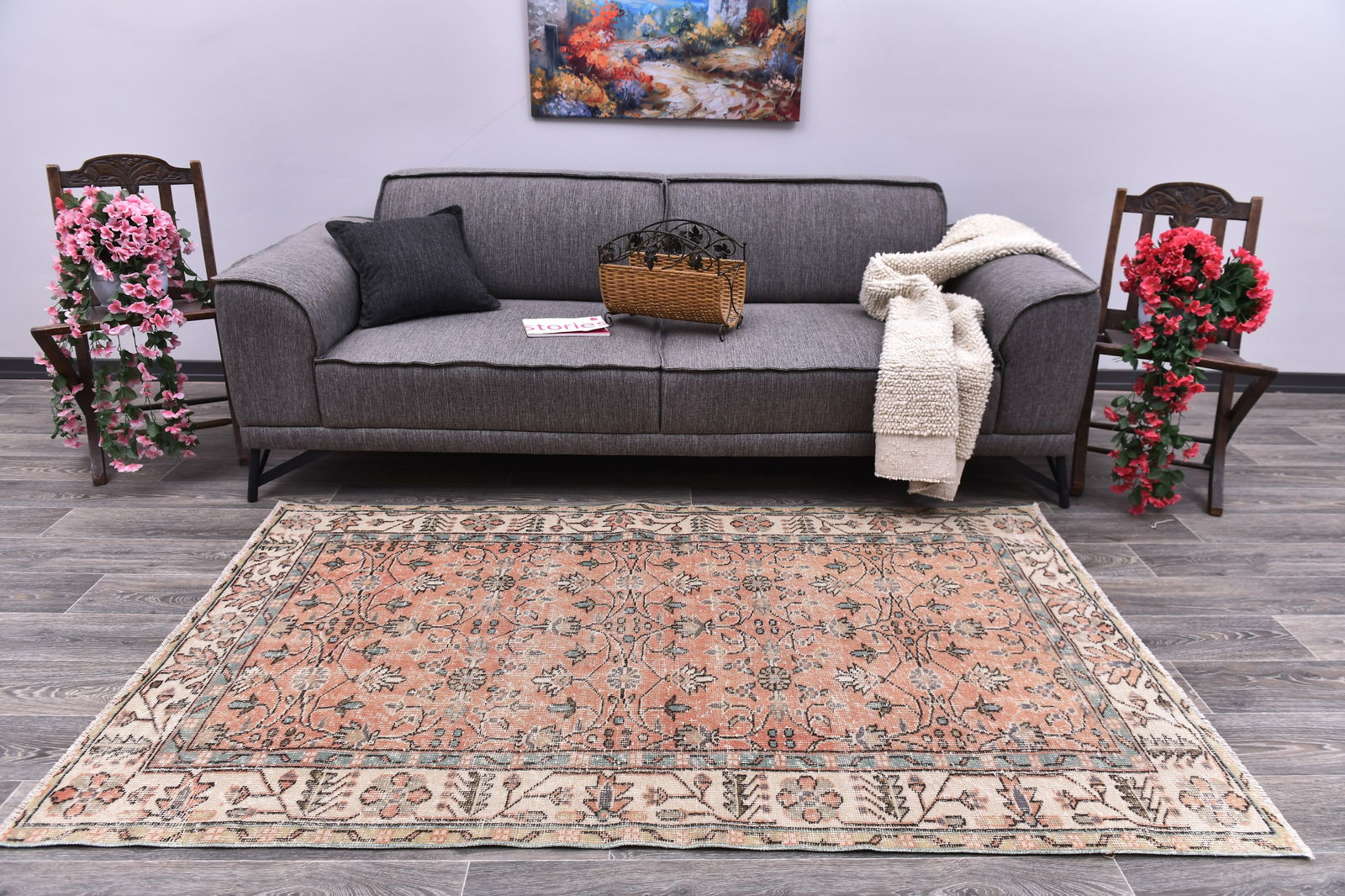 3'10'' x 6'8'' Turkish Vintage Runner Rug - 244748: Title: 3'10'' x 6'8'' Turkish Vintage Runner Rug - 244748 Description:3'10'' x 6'8'' Turkish Vintage Runner Rug - 244748 Origin:Turkiye Date/Period:1960-90 Materials:Wool,Cotton Dimension:3'10''x6'8''