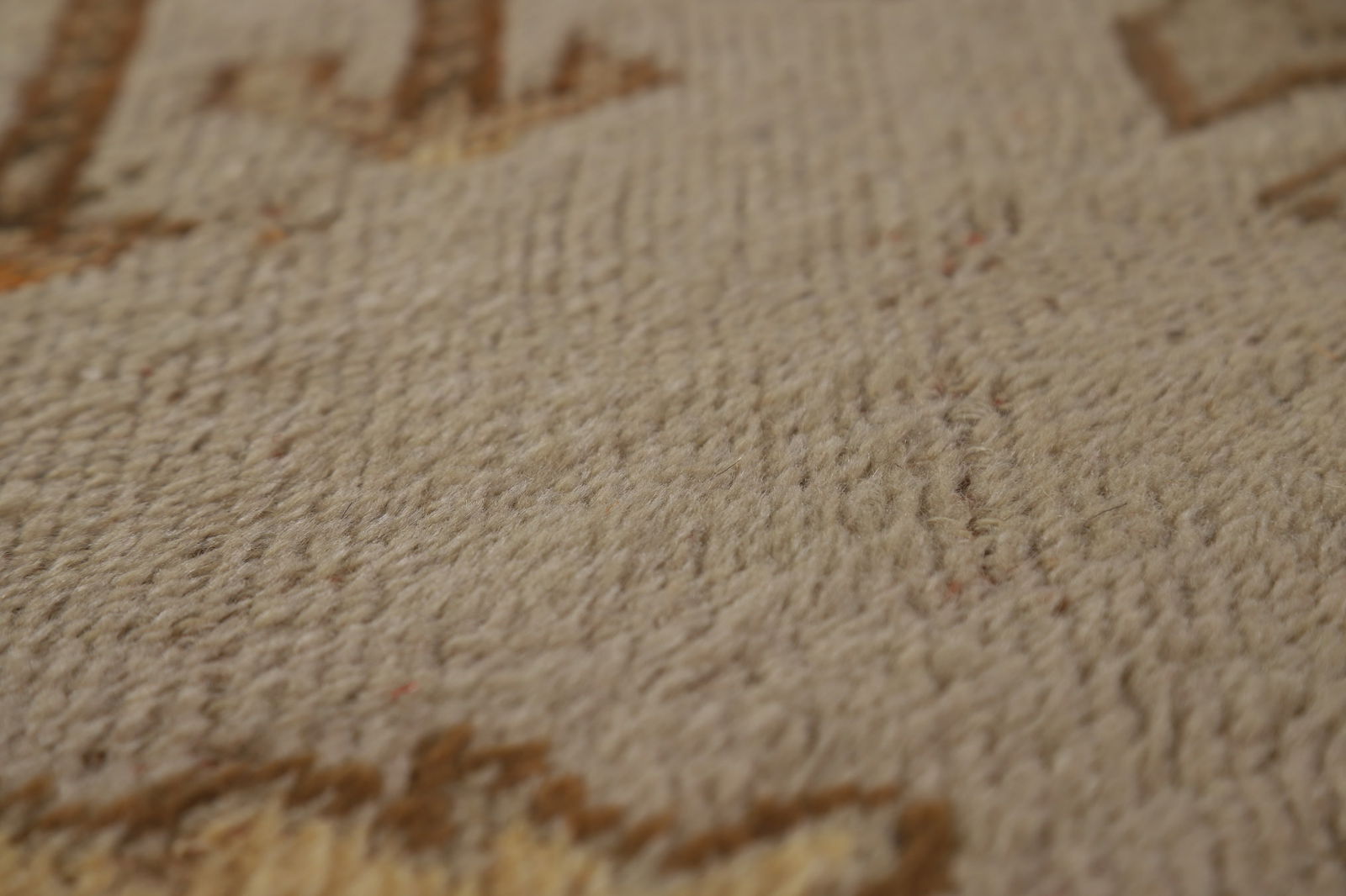 Pre-1900 Antique Vegetable Dye Oushak Turkish Rug 12x14 - 12