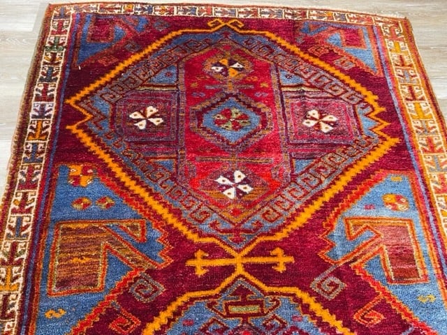 Antique Turkish Kara Pinar village rug-5088 - 7