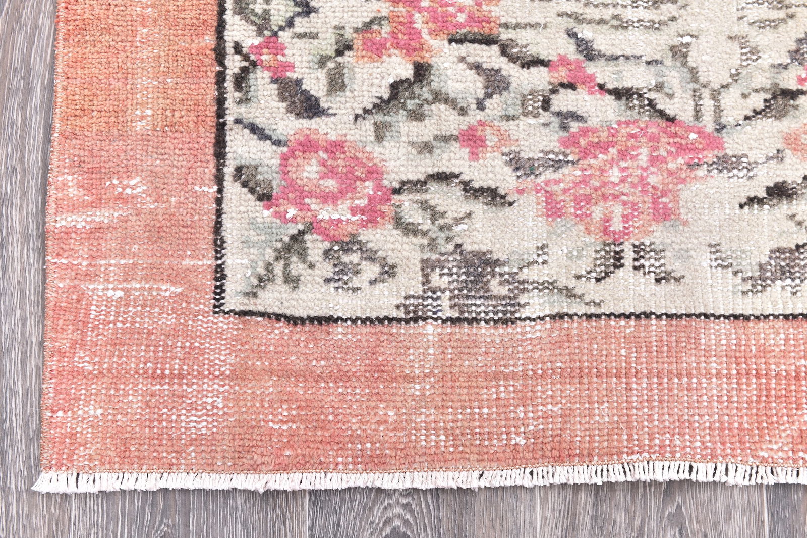 5'6'' x 8'5'' Handmade Vintage Wool Rug - 244756 - 7