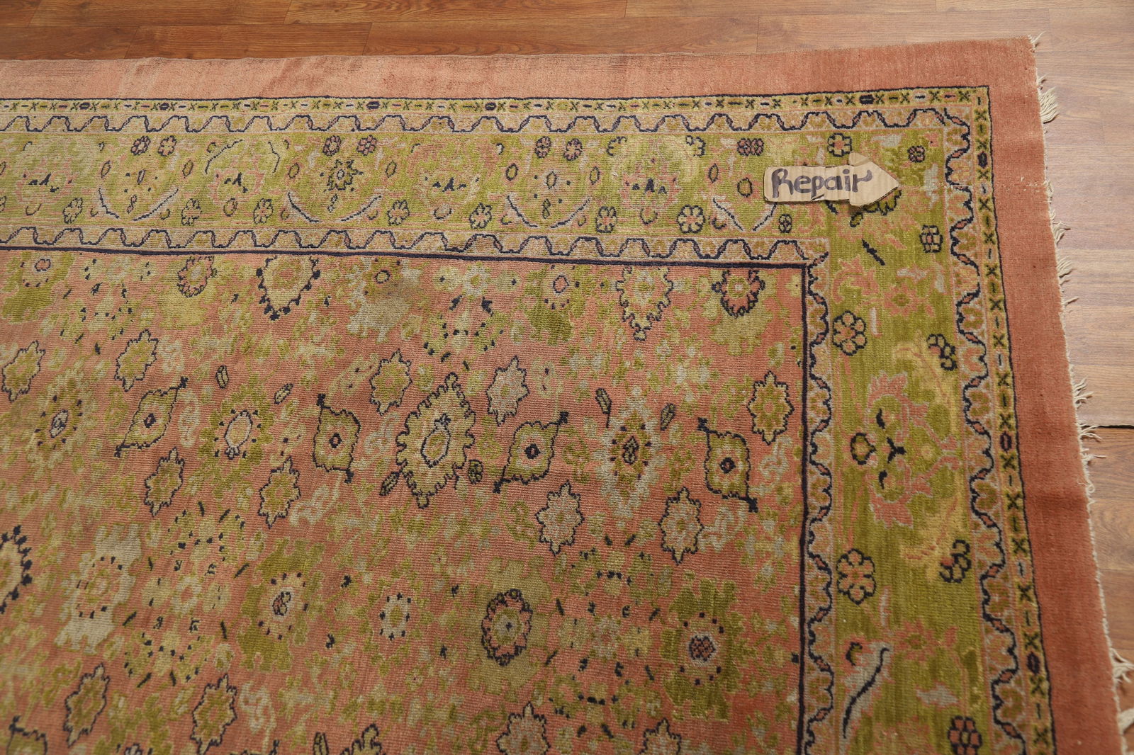 Pre-1900 Antique Vegetable Dye Sultanabad Persian Area Rug 9x12 - 15