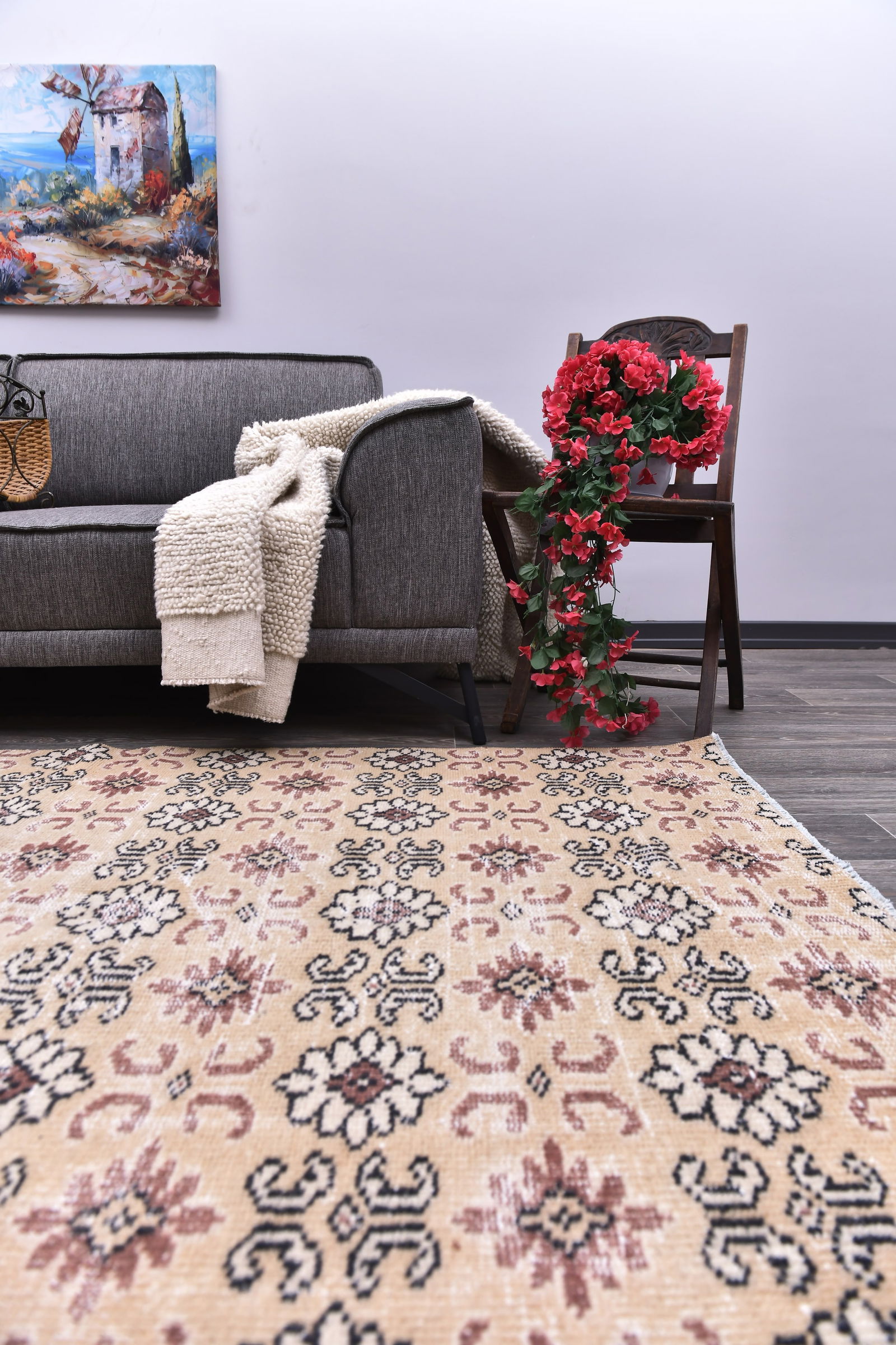 4'4'' x 7'3'' Turkish Vintage Runner Rug - 244743 - 12