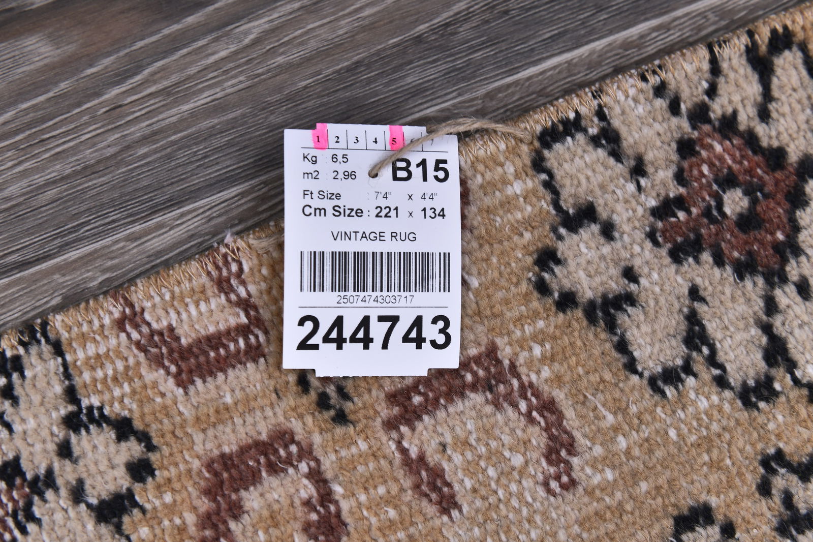 4'4'' x 7'3'' Turkish Vintage Runner Rug - 244743 - 14