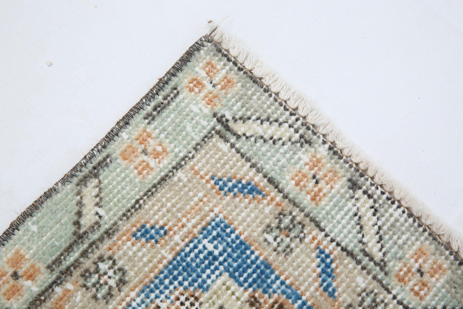 7'3'' x 11'3'' Unique Handmade Vintage Rug - 18692 - 10