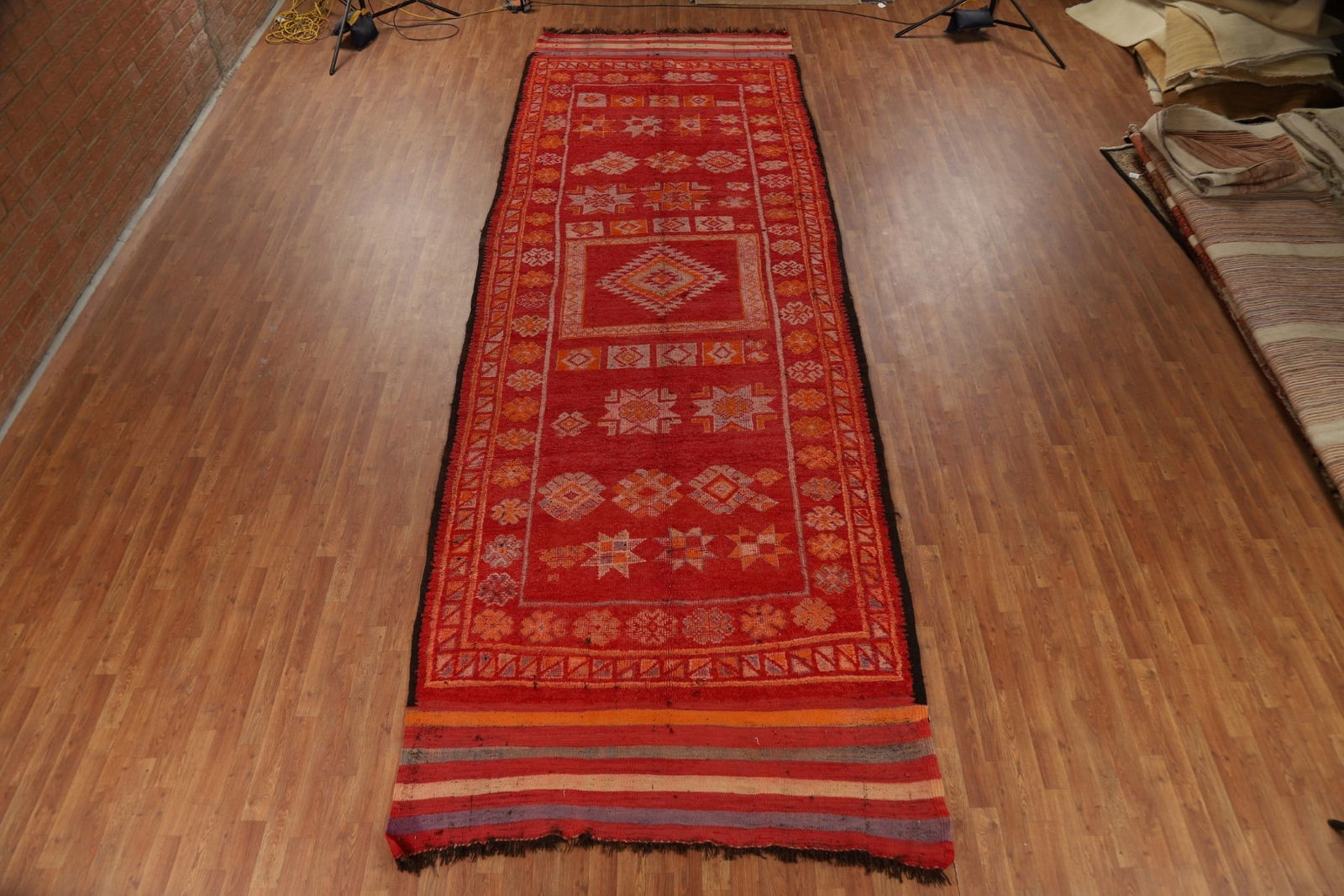 Antique Tribal Wool Moroccan Oriental Runner Rug 6x18 - 16