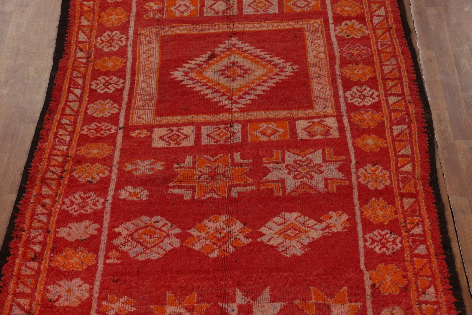 Antique Tribal Wool Moroccan Oriental Runner Rug 6x18 - 4