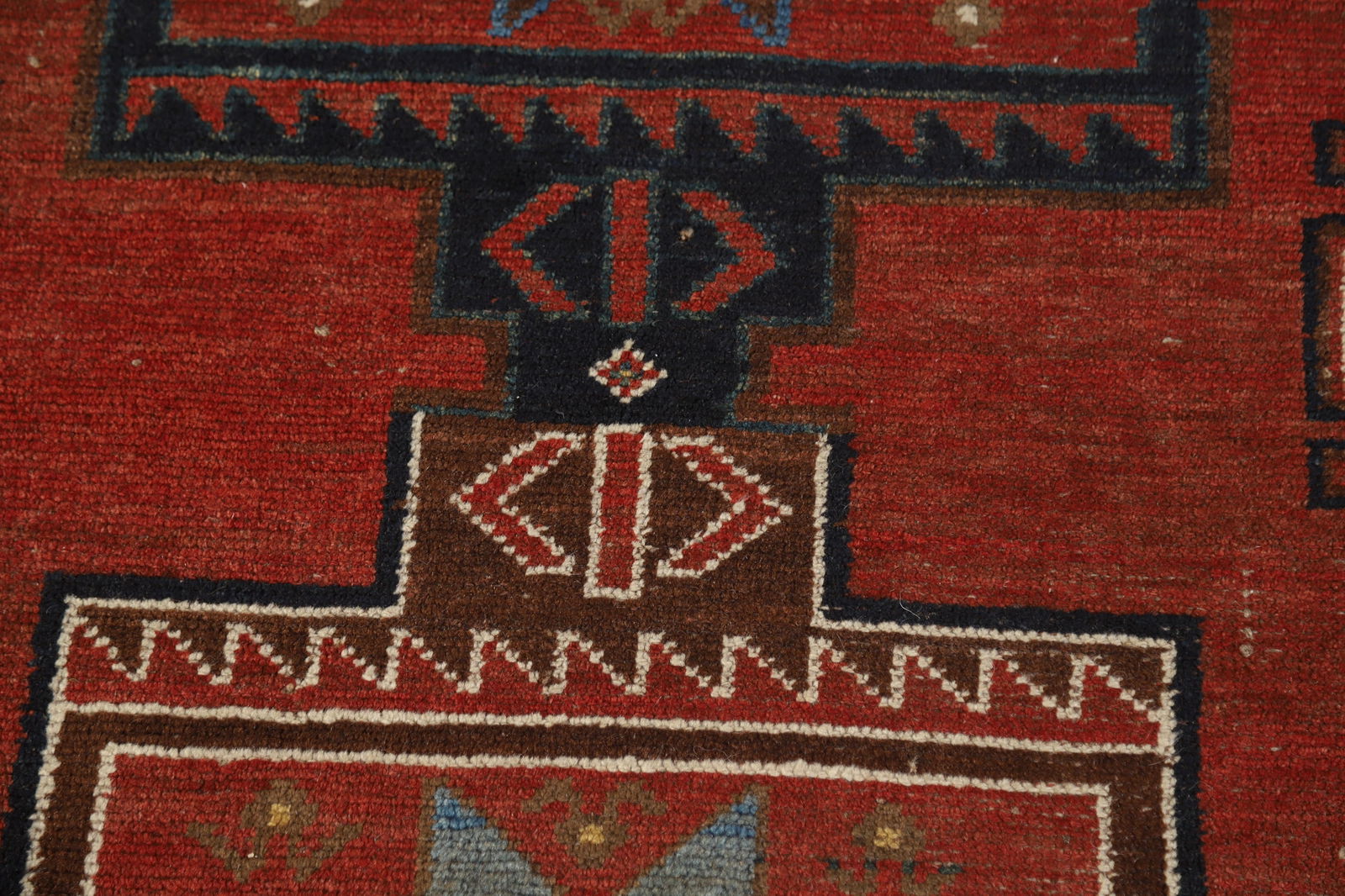 Pre-1900 Antique Kazak Vegetable Dye Runner Rug 4x13 - 10