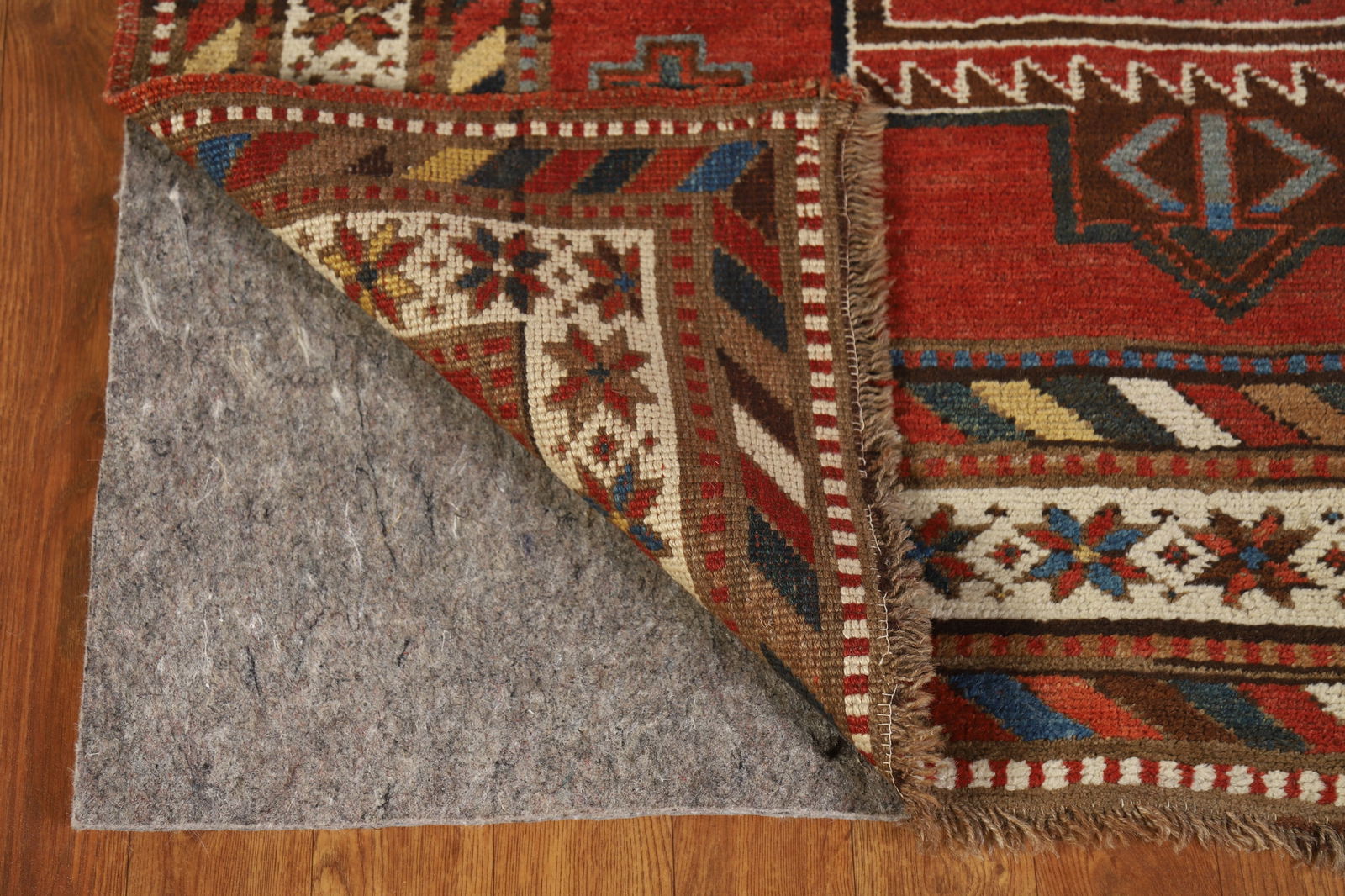 Pre-1900 Antique Kazak Vegetable Dye Runner Rug 4x13 - 8