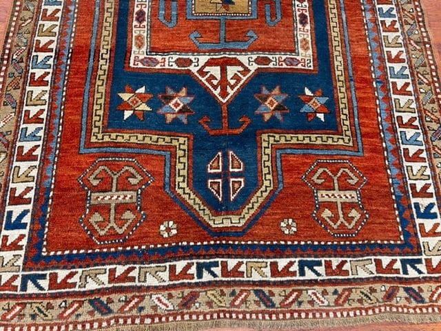 Antique kazak caucasian rug-5009 - 2