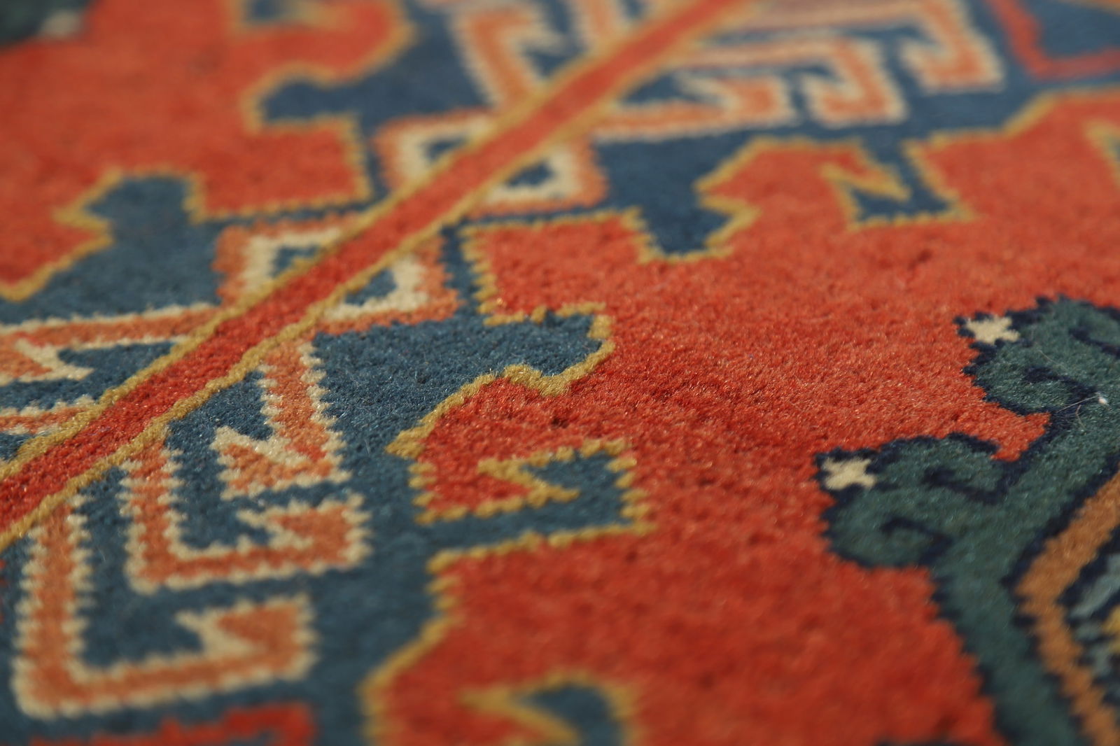 Antique Vegetable Dye Geometric Kazak Oriental Rug 5x7 - 11