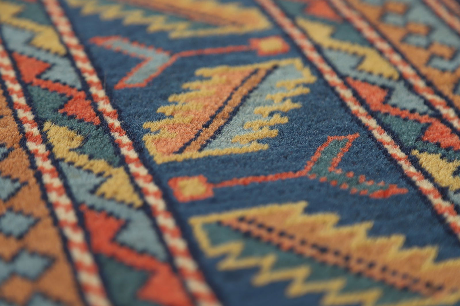 Antique Vegetable Dye Geometric Kazak Oriental Rug 5x7 - 12