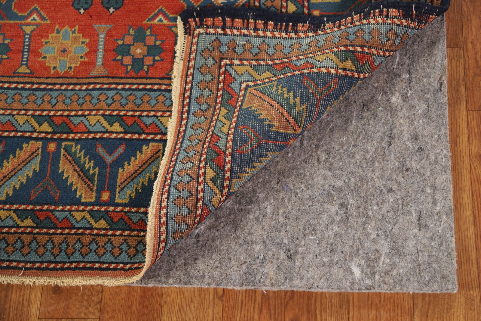 Antique Vegetable Dye Geometric Kazak Oriental Rug 5x7 - 8