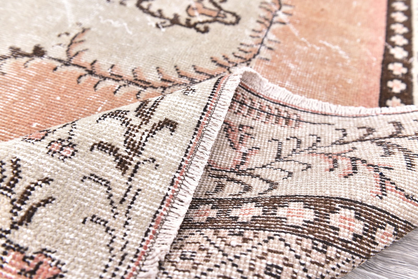 6'5'' x 9'8'' Handmade Vintage Wool Rug - 244747 - 13