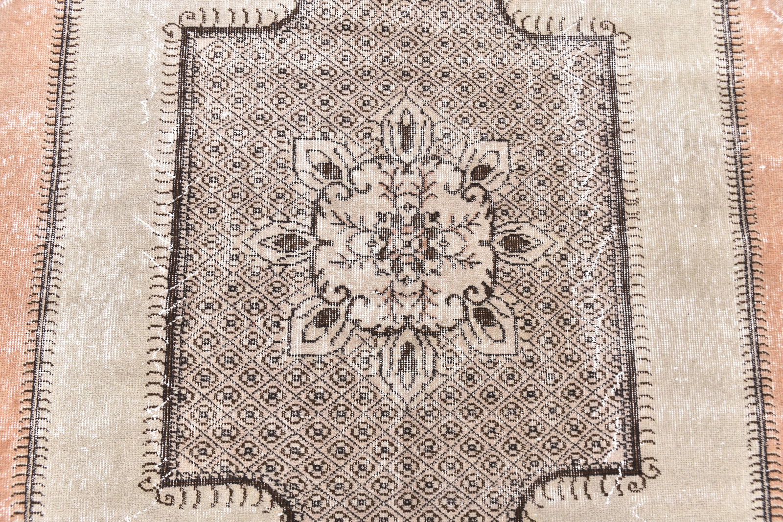 6'5'' x 9'8'' Handmade Vintage Wool Rug - 244747 - 5