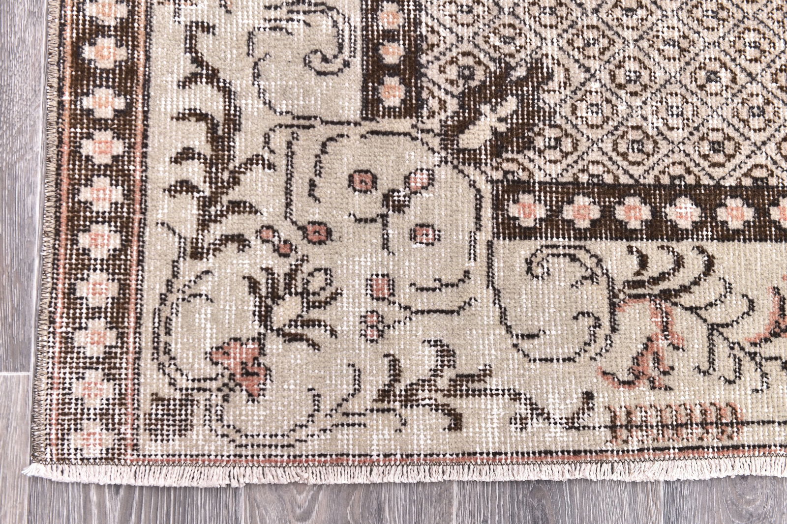 6'5'' x 9'8'' Handmade Vintage Wool Rug - 244747 - 7