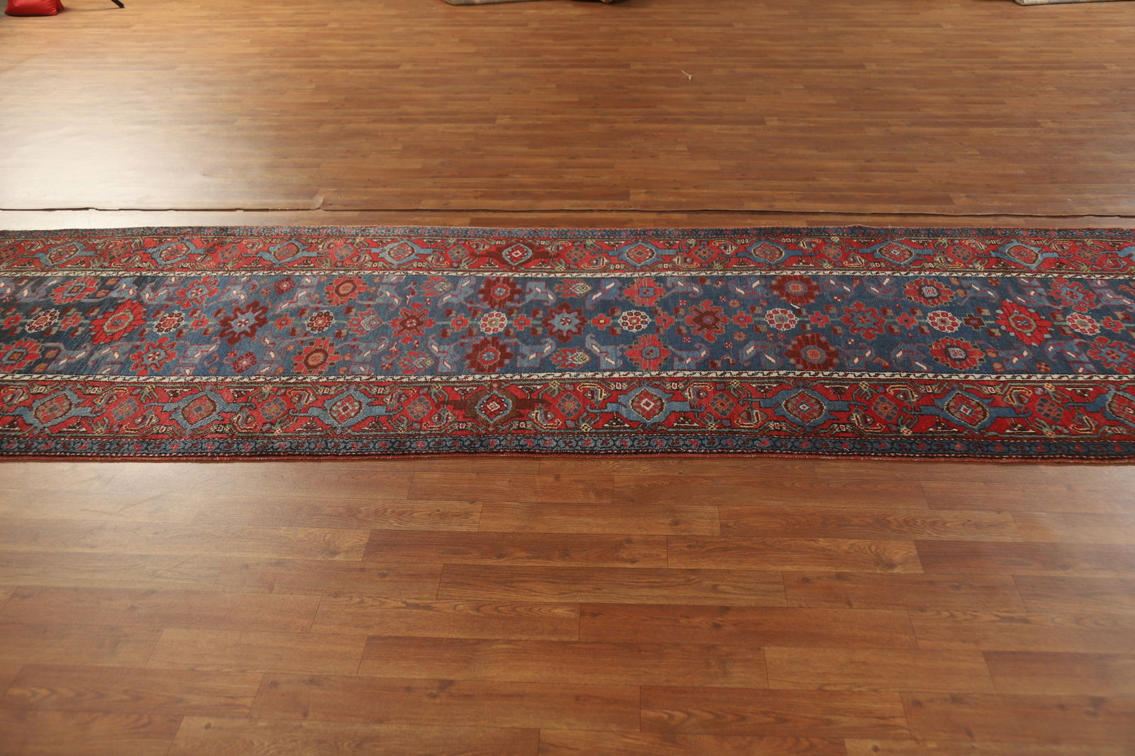 Antique Vegetable Dye Heriz Bakhshayesh Persian Runner Rug 3x16 - 14