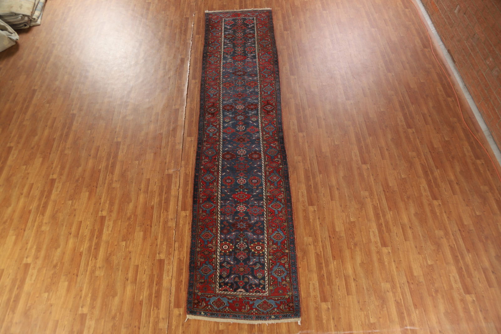 Antique Vegetable Dye Heriz Bakhshayesh Persian Runner Rug 3x16 - 15