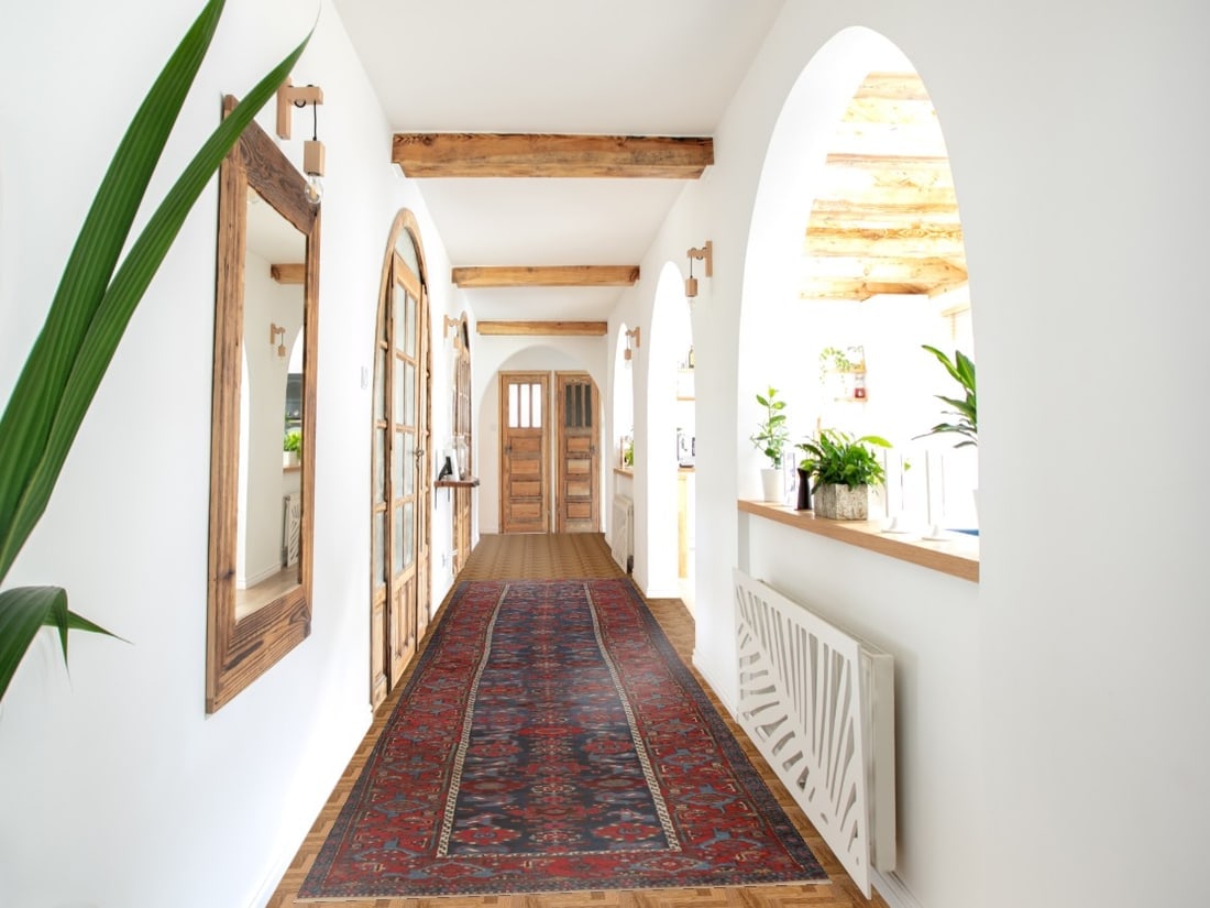 Antique Vegetable Dye Heriz Bakhshayesh Persian Runner Rug 3x16 - 2