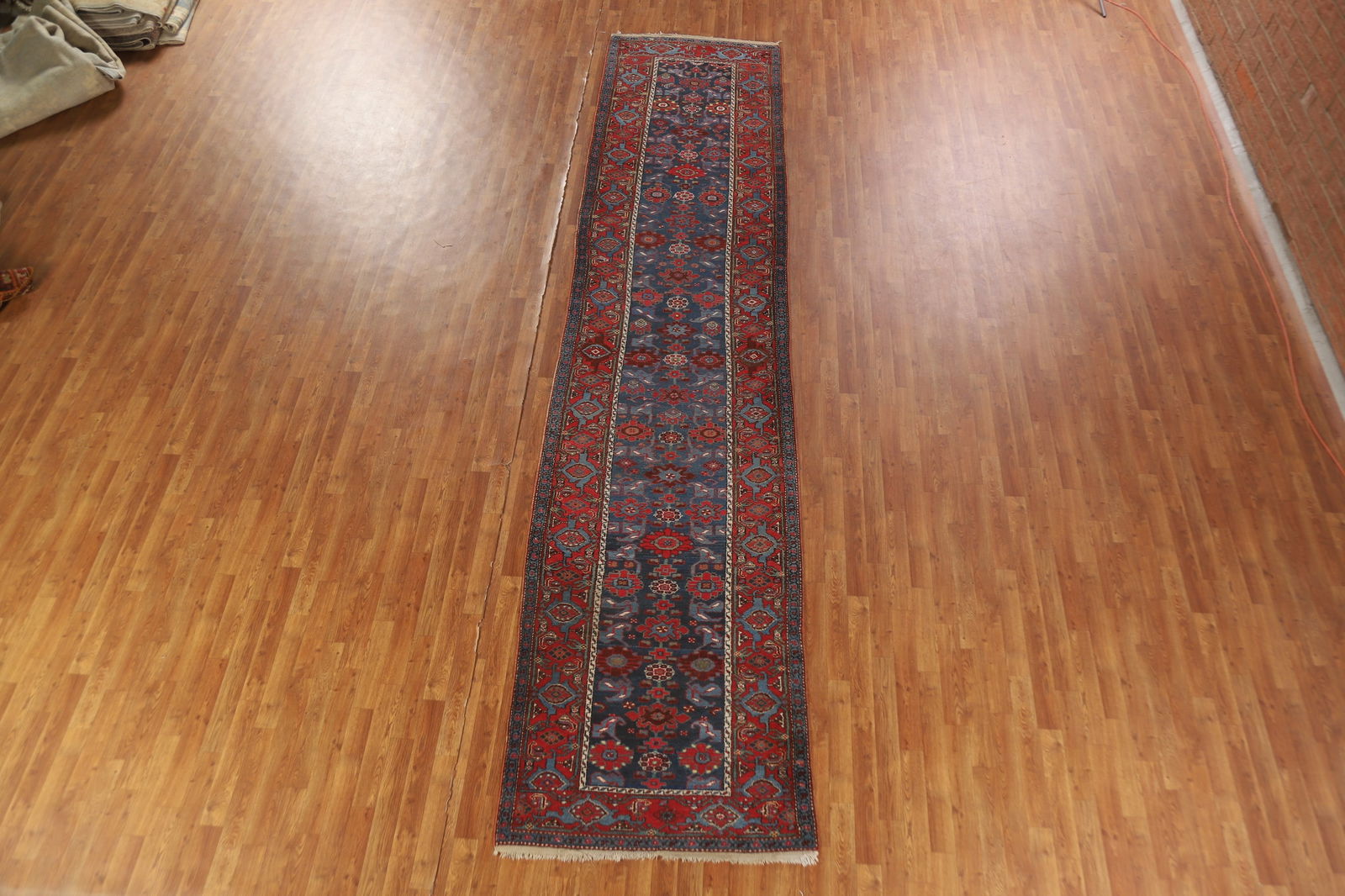 Antique Vegetable Dye Heriz Bakhshayesh Persian Runner Rug 3x16 - 3