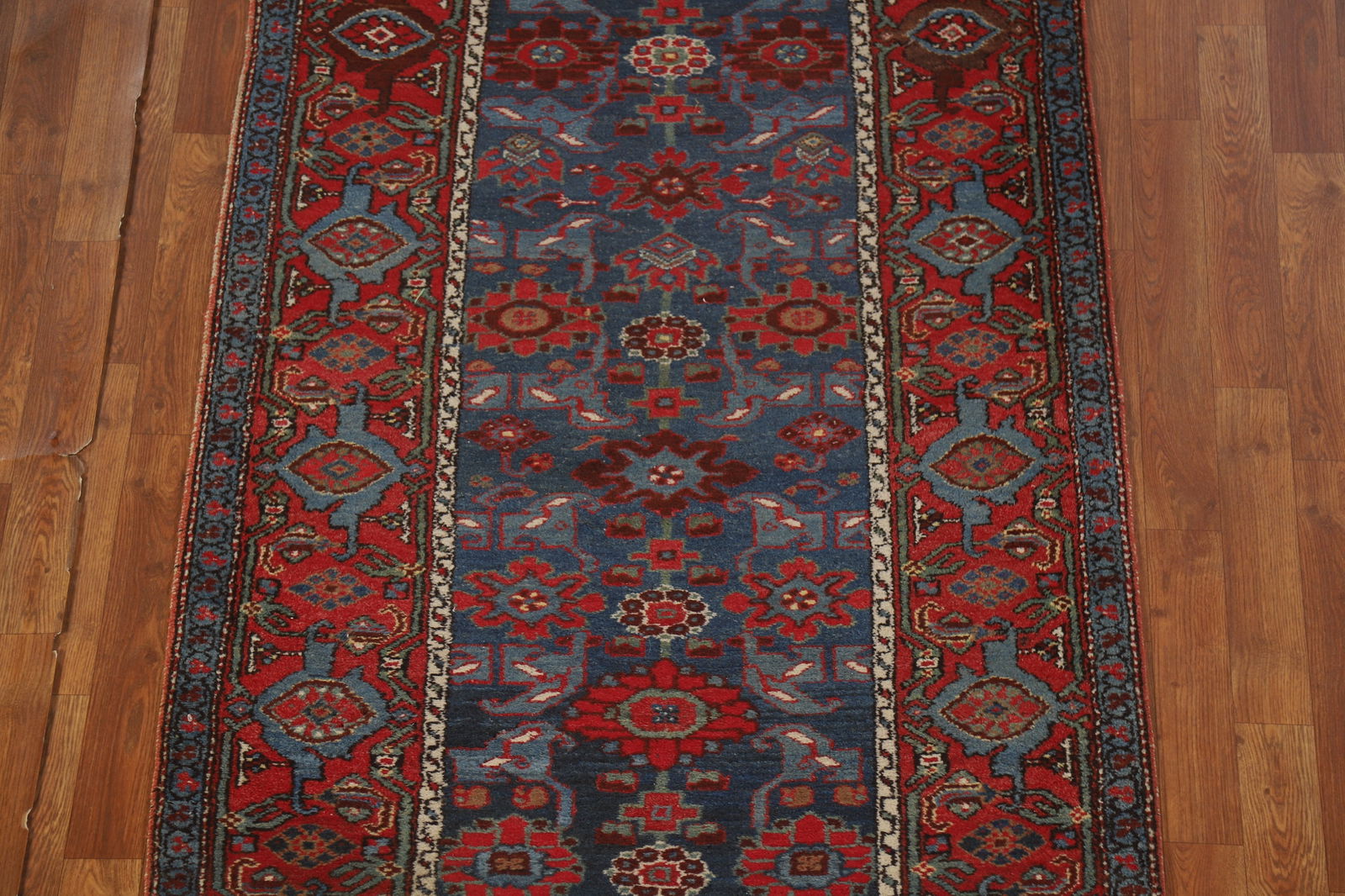 Antique Vegetable Dye Heriz Bakhshayesh Persian Runner Rug 3x16 - 4