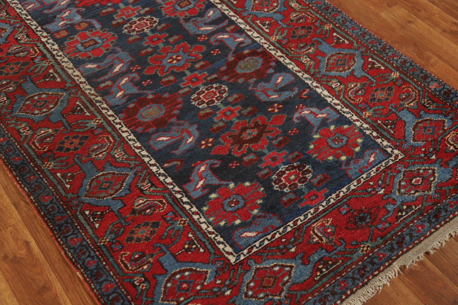Antique Vegetable Dye Heriz Bakhshayesh Persian Runner Rug 3x16 - 7