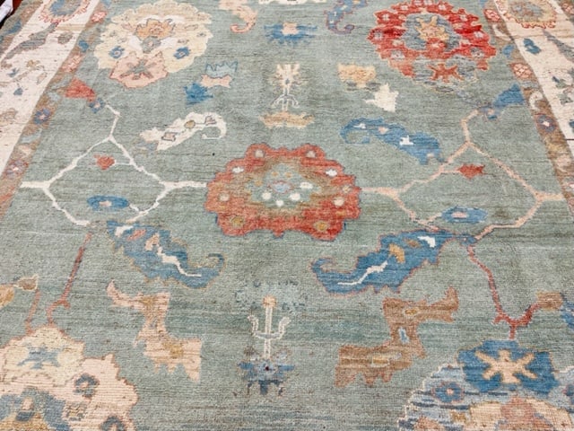 Vintage Turkish Ushak Rug-4979 - 4