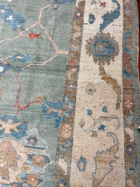 Vintage Turkish Ushak Rug-4979 - 5